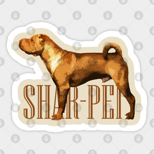 Shar-Pei Sticker by Nartissima